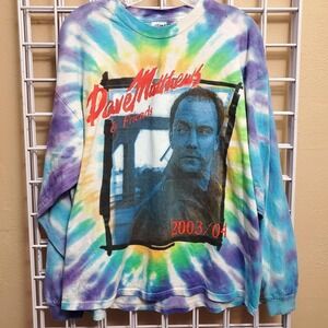 vintage 2000s Dave Matthews long sleeve tie-dye shirt